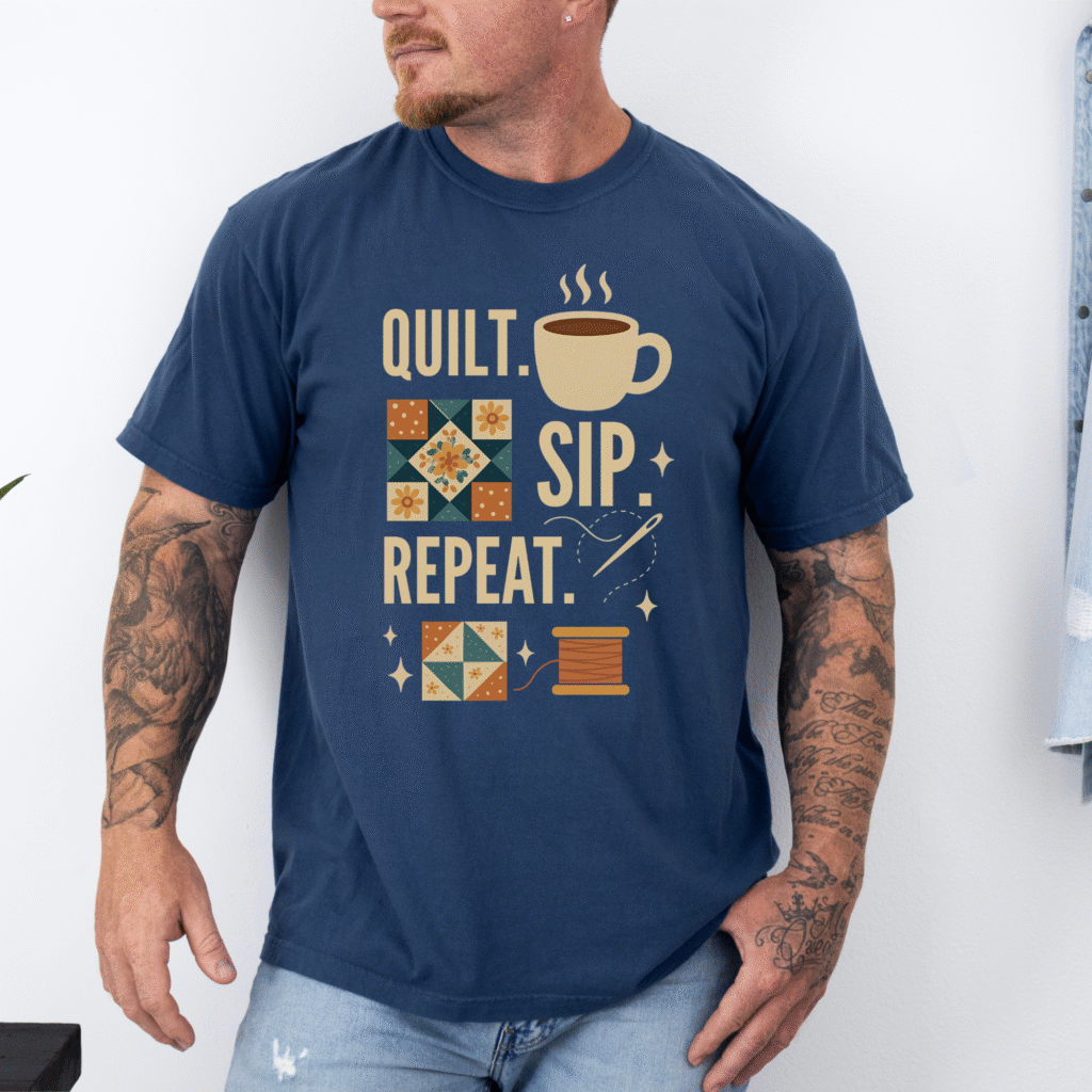 Quilt themed funny tee