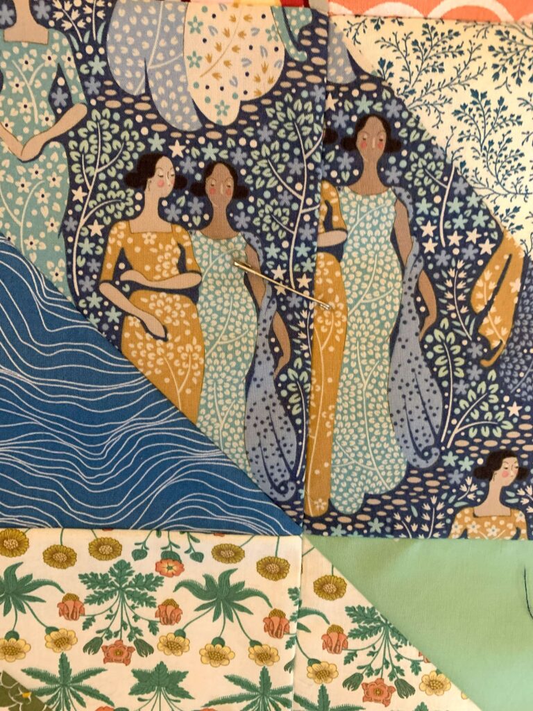 Close-up of feature fabric used in the PB Spring Quilt